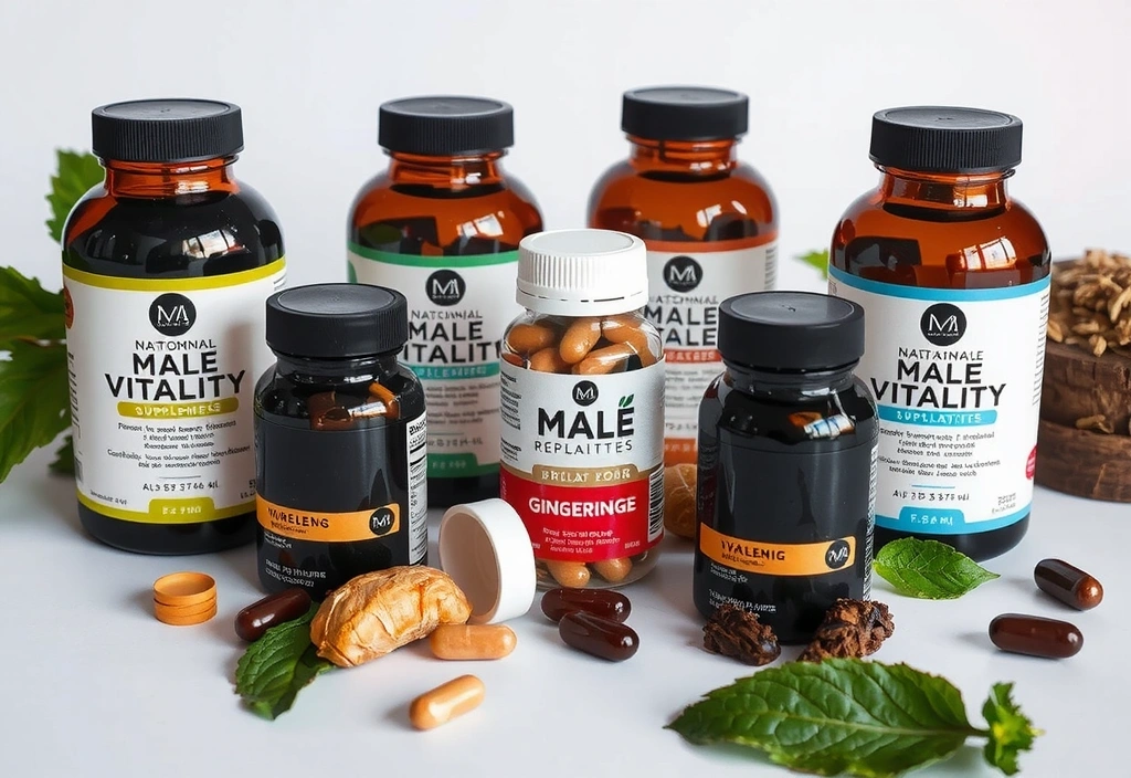 Premium male vitality supplements and active lifestyle